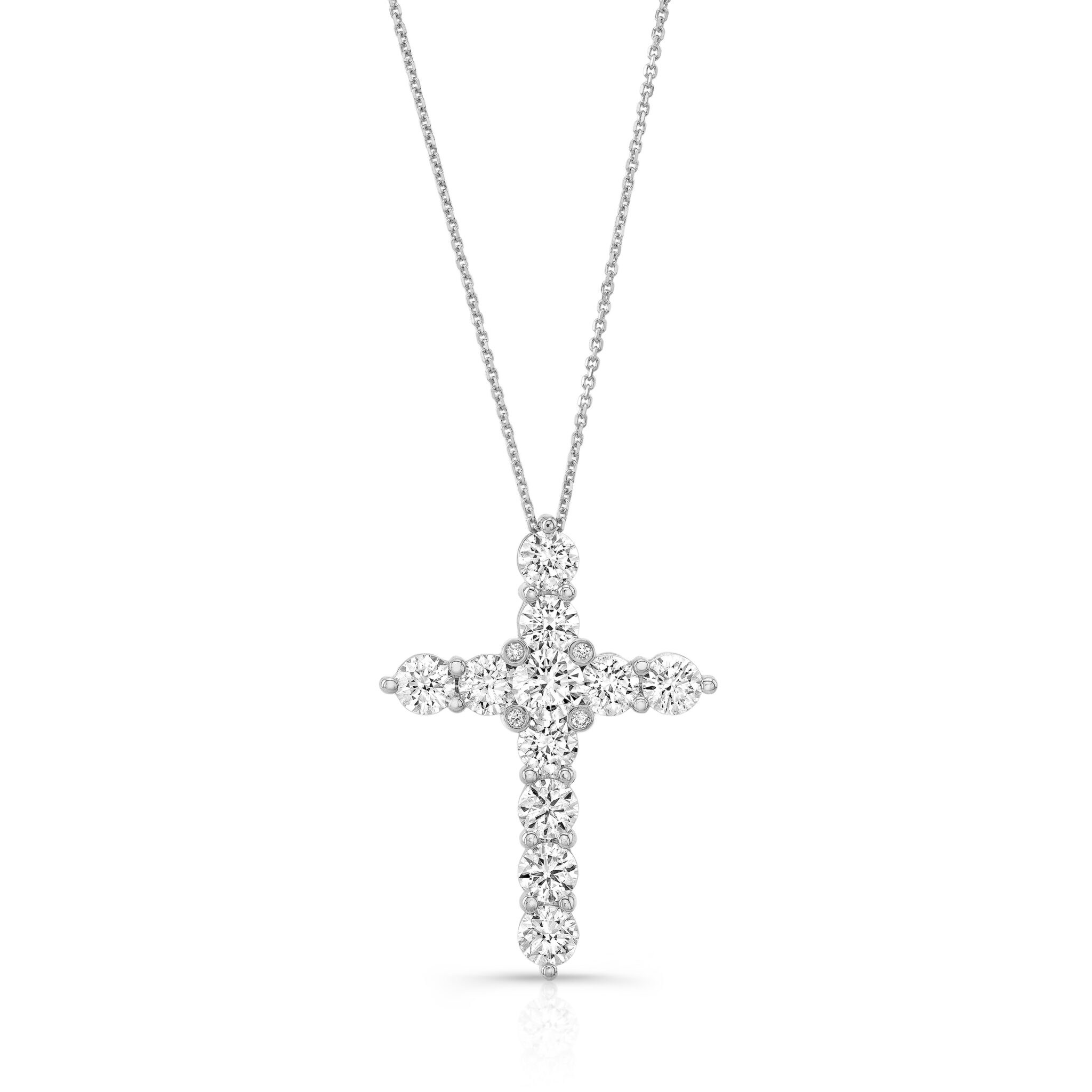 Brilliant Light Diamond Cross Pendant